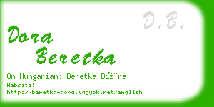 dora beretka business card